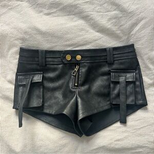 Edikted Leather Shorts